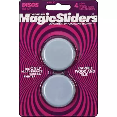 Magic Sliders 2 In. Round Self Adhesive Furniture Glide(4-Pack) 04050 Pack Of 5 • $42.83