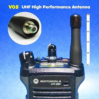 $27.99 • Buy V05 UHF 460-482 Stubby Antenna For Motorola APX900 APX1000 EX560XLS HT1000 VISAR