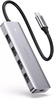 $27.99 • Buy UGREEN USB C Hub 4 Ports USB Type C To USB 3.0 Hub Adapter With Micro USB For Ma