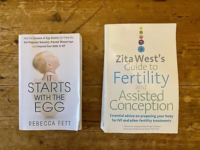 IVF Fertility Book Bundle Zita West Rebecca Felt It Starts With The Egg • £16.99