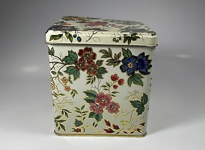 Vintage Designed By Daher Long Island Metal Container  Tin England Flower Floral • $13.99