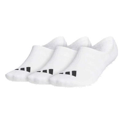 $24.95 • Buy NEW Adidas No-Show Socks 3 Pack - White - Drummond Golf