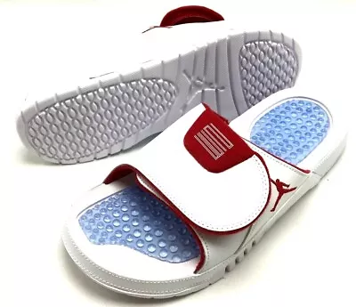 *NEW* Men NIKE Air Jordan Hydro XI Retro Slides White / Red (AA1336 166) • $59.99