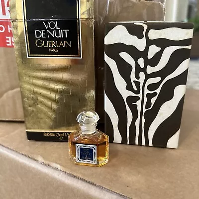 Vintage 1980s Vol De Nuit Guerlain 1/4 Oz 7.5 Ml Pure Parfum 0.25 Oz OLD Version • $292.95