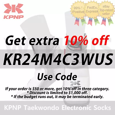 KPNP Taekwondo Electronic Socks E-Foot Protector 1Set / 2~3days Fedex Ship • $103.75