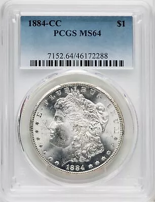 1884-CC US Morgan Silver Dollar $1 - PCGS MS64 • $370