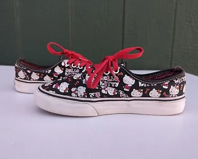 Vans Off The Wall Hello Kitty Colab All Over Print Youth Shoes Kids Size 3 • $17.50