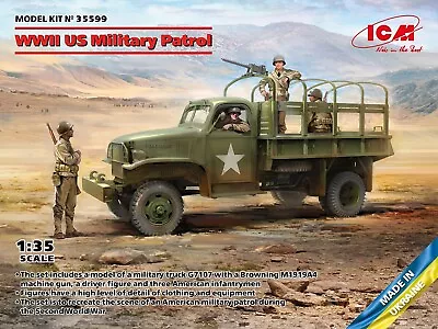 ICM 35599 WWII US Military Patrol (G7107 With MG M1919A4) 1/35 • $40.47