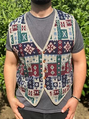 1995 Missoni Sport Vest Waistcoat Knit Sweater Gilet Cosby Size L 52 Short Fit • $99