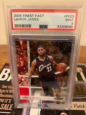 2005 Topps Finest LEBRON JAMES “Finest Fact” Card /1899 - PSA MINT 9 • $55