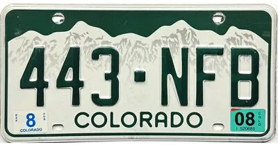 *BARGAIN BIN*  2008 Colorado License Plate #443-NFB • $7.19