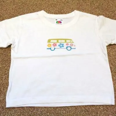 Dogs N Dubs Campervan Design Baby/Toddlers Short Sleeve Cotton Top. Age: 1 To 2  • £2.99