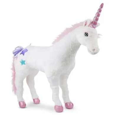 MELISSA & AND DOUG - Giant Jumbo Plush Unicorn 36 X36  Stuffed Animal Toy #8801 • $44