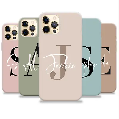 Personalised Phone Case Initial Name Silicone Cover For IPhone 15 14 13 12 SE 7 • £6.29