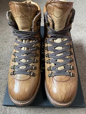 Superb Condition Men's TAFT Brown Leather Viking Boots Size US 7 • $80