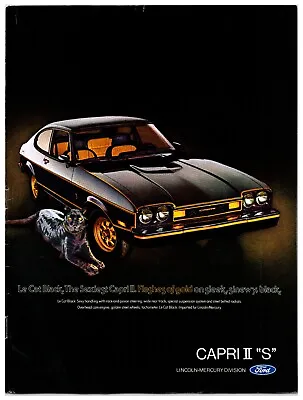 Vintage 1975 Mercury Capri  S  Car - Original Print Ad (8x11) - Advertisement • $4.20
