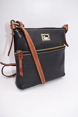 Dooney & Bourke Dillen Leather Carrier Black Crossbody Bag • $56.40