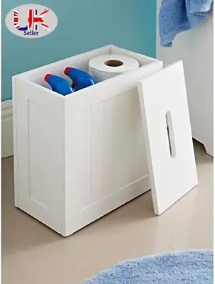 £19.95 • Buy Wooden Bathroom Storage Toilet Paper Cabinet Cleaning Product Tidy Box Unit