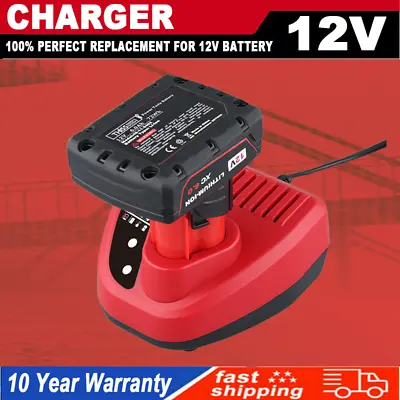 Li-ion Battery Charger For Milwaukee M12 48-11-2460 48-11-2440 48-11-2401 New • $15.92