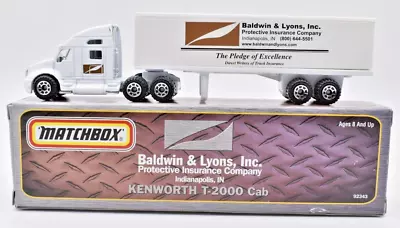 Matchbox Convoy Kenworth T2000 Baldwin & Lyons Inc. White. 1/100. Promotional • $36