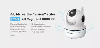 VSTARCAM 5G Wifi 4.0MP Outdoor Waterproof Network HD IP Security Camera Nigh • $64.98