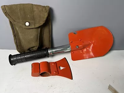 Vintage  Camping Hand Shovel Axe Hatchet Combo Survival Sheath Exc Condition • $32.99