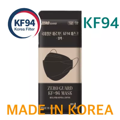 10 KF94 BLACK Face Mask 4 Protective Layer Individual Pack Adult Made In Korea • $26.50