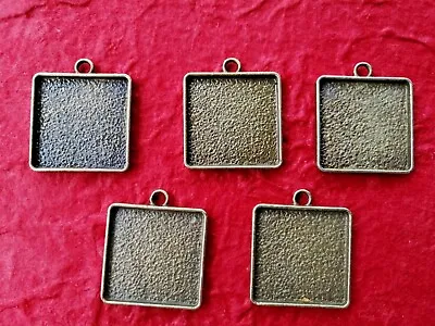 £3.99 • Buy 5 Cabochon Base Pendant Trays Bezel Blank DIY Jewelry Making Bronze Or Silver