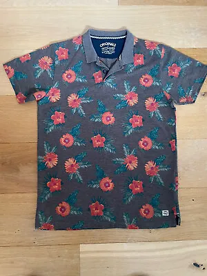 Men’s Jack Jones Floral Polo Shirt Size XL • £14.99