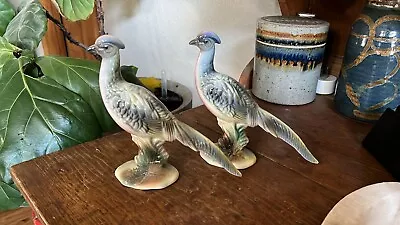 Vintage California Stewart B McCulloch Pheasant Birds Pair Figurines • $35