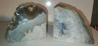 Geode Crystal Bookends Paperweights Or Decoration  • $16