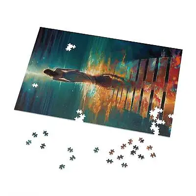 Dazzling Dock Sunset Enchanting Evening Puzzle Personalized Art Puzzle Experienc • $48.28