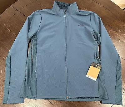 The North Face Men's Grid Fleece Full Zip Jacket Monterey Blue Size Large NWT • $29.95