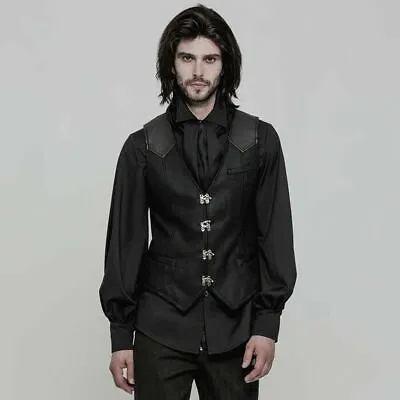 Punk Rave Victorian Steampunk Gothic Metal Rock Aristocrat Elegant Wedding Vest • $80.14