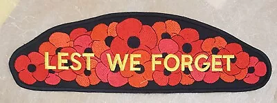 Remembranc Embroidery Patches Biker  Military Poppy Back Patch Lest We Forget    • £12.50