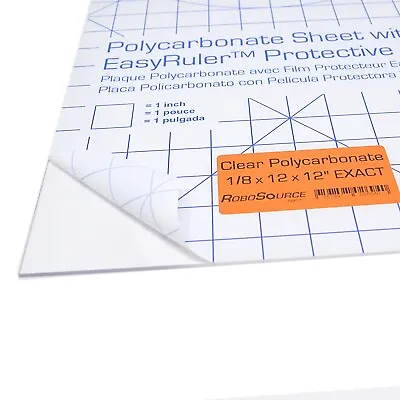 Polycarbonate Plastic Sheet 12  X 12  X 0.118  (1/8 ) • $7.79