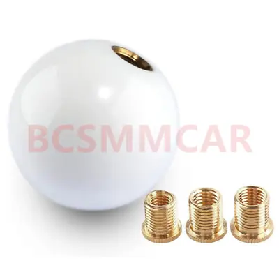 Car Manual Round Ball Gear Shift Knob Shifter Stick Head Acrylic White Universal • $16.10
