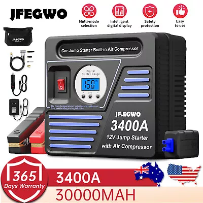 30000mAh Car Jump Starter Portable Power Bank Battery Charger Gas Diesel Engine • $122.94