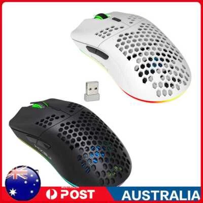 $25.99 • Buy HXSJ T66 Wireless Gaming Mouse Honeycomb Shell Rechargeable Optical Mice For PC