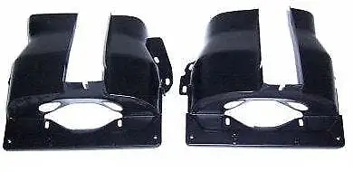 VW Bug 1600 Engine Dual Port Cylinder Shrouds (pair) - Black Tins • $52.95