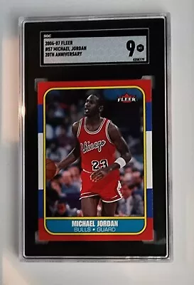 Michael Jordan 2006 Fleer 1986 Retro  Rookie Anniversary Sgc 9 Card #57! • $399