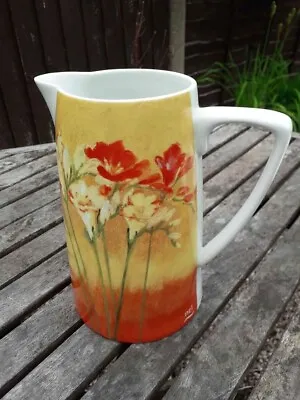 £18 • Buy Royal Worcester Nel Whatmore Large Flower Jug 'warm Hearts' Pattern