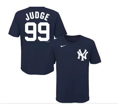 Nike Youth New York Yankees Aaron Judge #99 Navy Tee Shirt • $31.99
