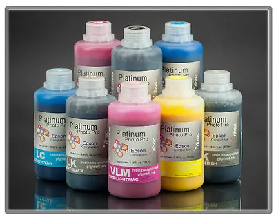 £323.59 • Buy 8 X 250ml RIHAC Refill Pigment Ink Set To Suit Epson 4880 7880 9880 Printers