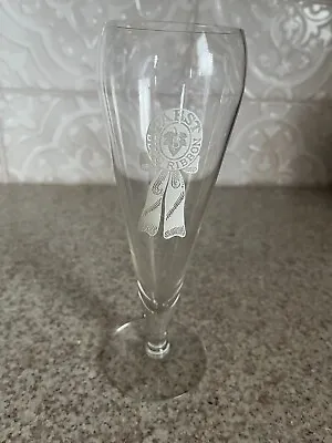 Vintage  Pabst Blue Ribbon PBR White Logo Pilsner Style Beer Glass • $25