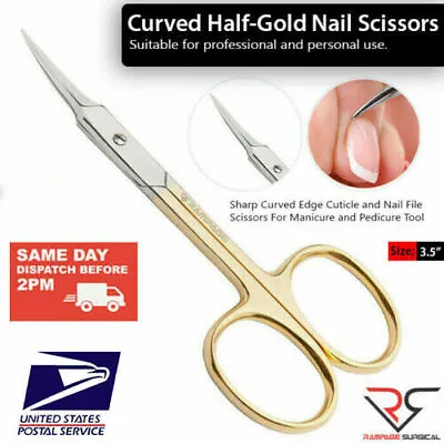 Professional Finger Toe Nail Scissors CURVED ARROW Steel Manicure Cuticle NAIL • $7.51