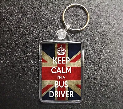 Keep Calm I'm A Bus Driver Union Jack Keyring • £3.50