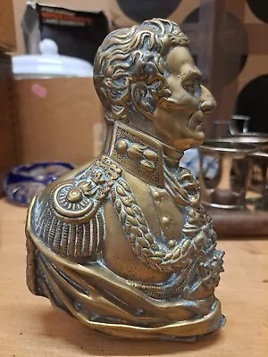 Military Antiques The Duke Of Wellington Gilt Brass Portrait Profile Bust • £137
