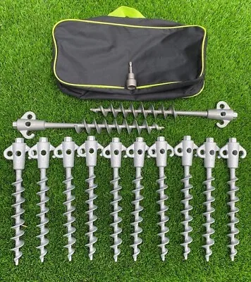 14 PCS Heavy Duty Large Alloy Screw In Pegs Camping Hiking Tent Caravan Outdoor • $160