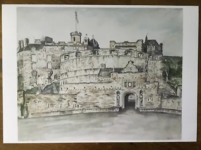 Edinburgh Castle Watercolour Giclee Print A4 Size • £10.99